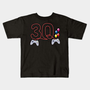 30th Birthday Boy Toddlers Video Gamer Kids T-Shirt